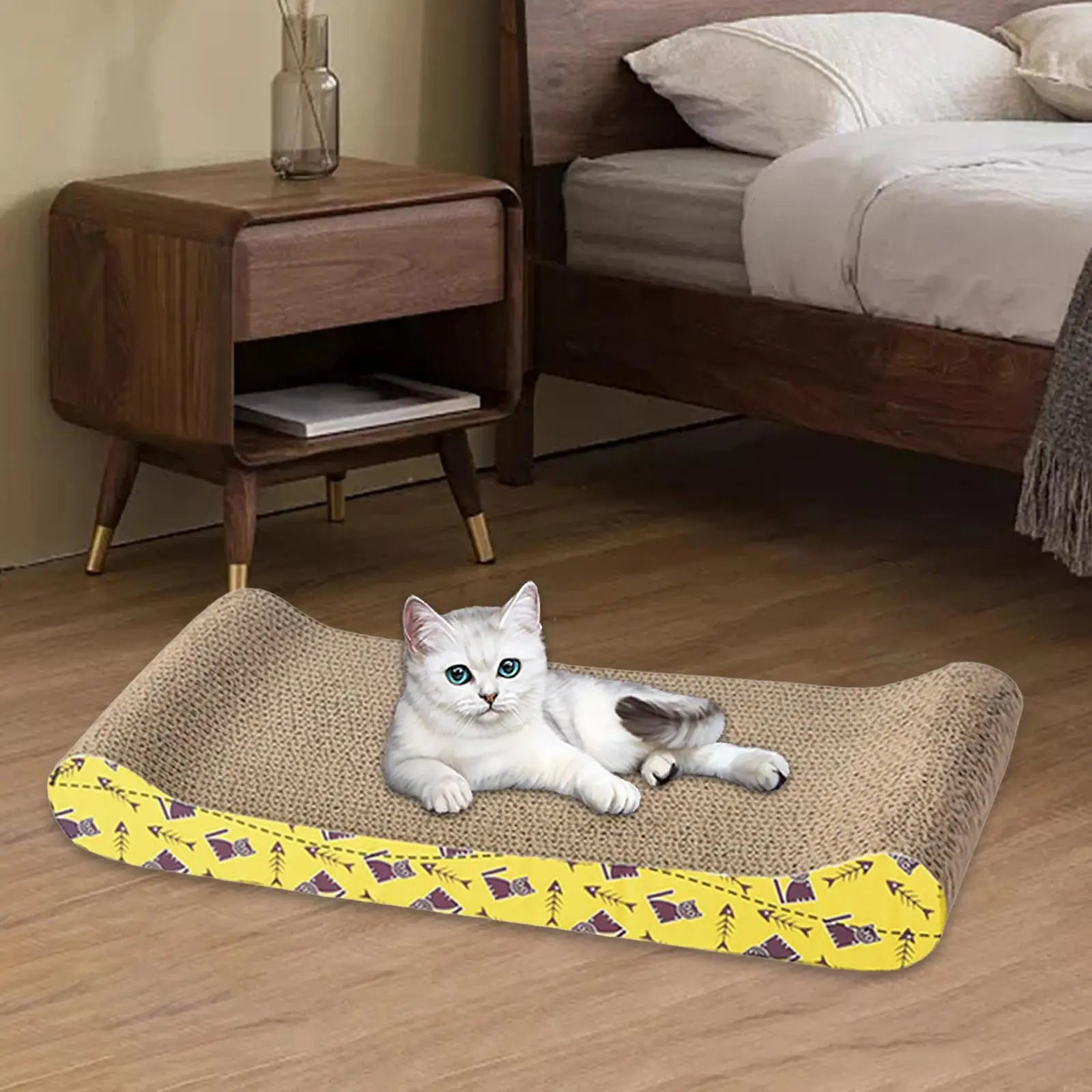 El Lecho de Batalla — Rascador Cama de Cartón para Gatos 🏰⚔️