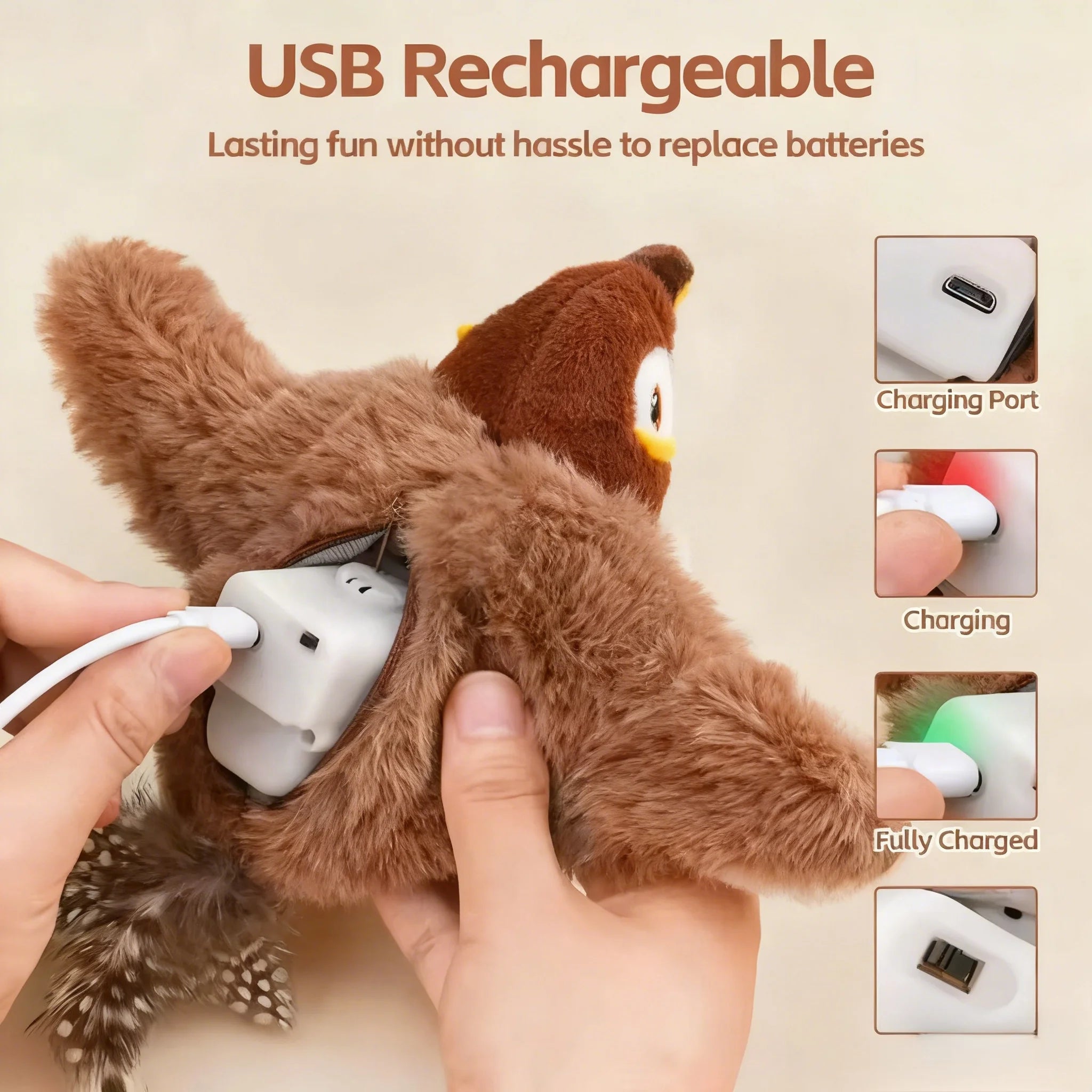 El Mensajero del Reino — Pájaro Interactivo para Gatos 🐦⚔️
