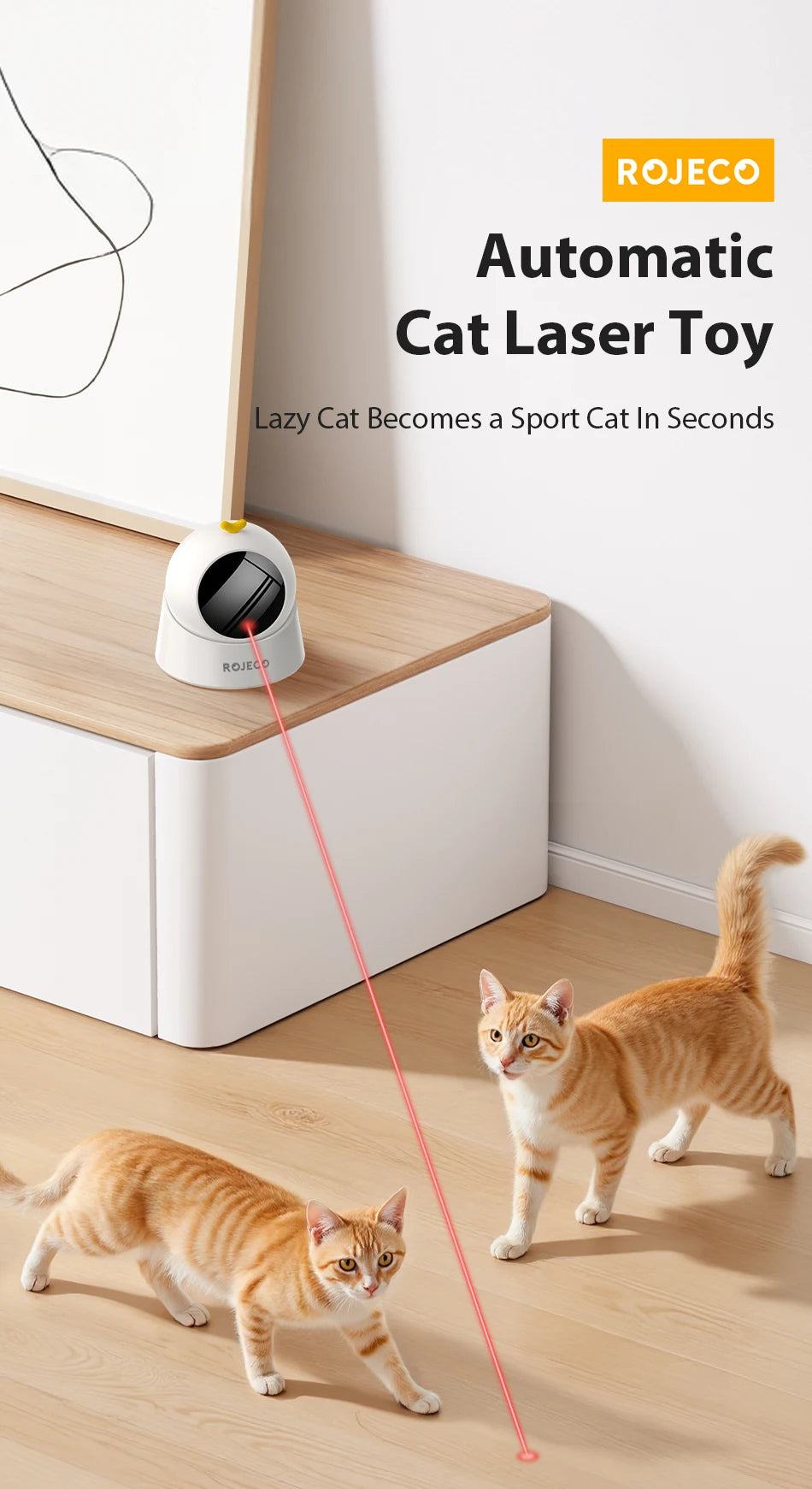 La Torre del Láser — Juguete Láser Automático 360° para Gatos 🔴⚔️