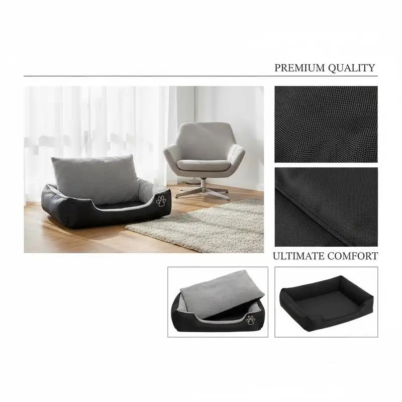 El Lecho Real del Caballero — Cama Premium para Perros 🐶⚔️ tela Oxford antideslizante, repelente al agua y de alta calidad con forro interior suave.