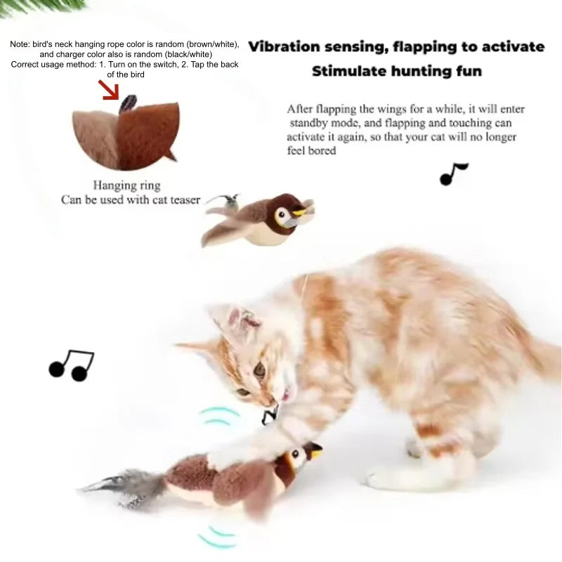 El Mensajero del Reino — Pájaro Interactivo para Gatos 🐦⚔️