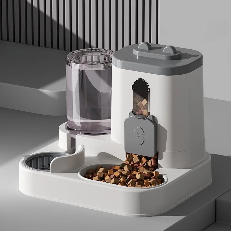 👑 Comedero Real — Dispensador Automático 2 en 1 para Gatos y Perros