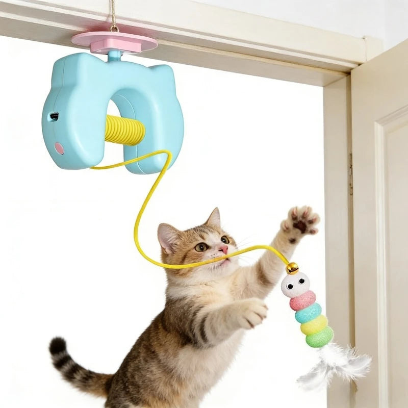 La Varita del Hechicero — Juguete de Plumas Automático para Gatos 🪄⚔️