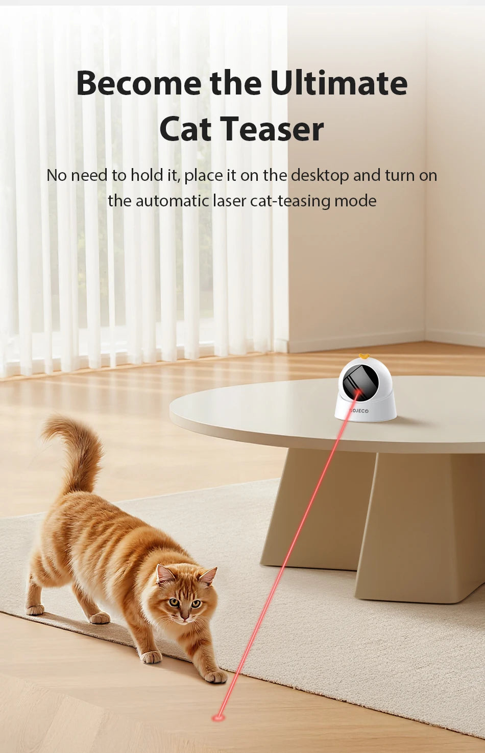 La Torre del Láser — Juguete Láser Automático 360° para Gatos 🔴⚔️