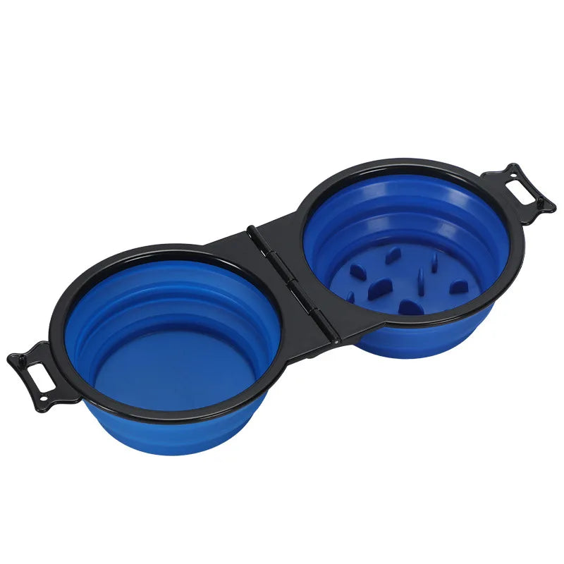 Cuenco Plegable de Viaje 2 en 1 — Comedero y Bebedero para Perros y Gatos