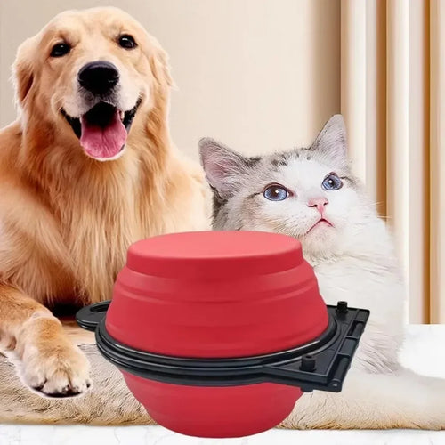 Cuenco Plegable de Viaje 2 en 1 — Comedero y Bebedero para Perros y Gatos